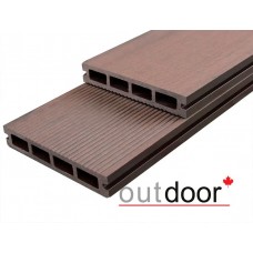 Террасная доска ДПК Outdoor 150*25*4000 мм. вельвет/шлифованная коричневая микc Террасная доска ДПК Outdoor 150*25*4000 мм. вельвет/шлифованная коричневая микc
